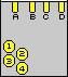 4 pin Nokia cell phone proprietary connector view and layout