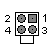 4 pin MOLEX 39-01-2040 connector layout
