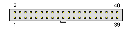 40 pin IDC male connector layout