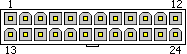 24 pin MOLEX 44206-0007 connector layout