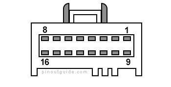 30 pin (14+16) Chevrolet Car Stereo proprietary connector layout