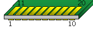 20 pin EDGE connector view and layout