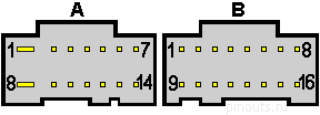 14 pin GM 15488568, 7283-4490-30 (88988743) connector layout