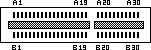 60 pin CNR bus connector view and layout