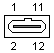12 pin SNES A/V male proprietary connector layout