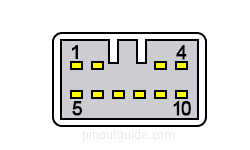 10 pin Hyundai AV connector view and layout