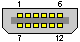 12 pin Casio EX proprietary connector layout