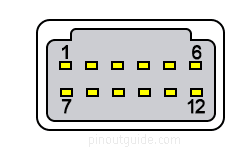 12 pin KIA Head Unit Misc connector layout