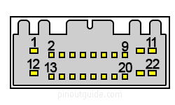 22 pin KIA amplifier connector layout