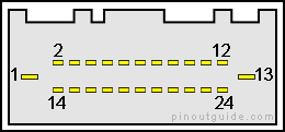 24 pin Ford ACM Head Unit connector layout