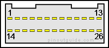 26 pin Ford ACM Head Unit connector layout