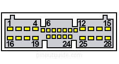 28 pin KIA amplifier A connector layout