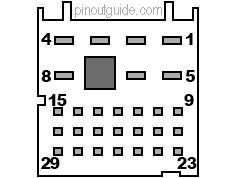 29 pin GM 160014-0001, 13506123 connector layout