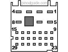 29 pin GM 160014-0003, 13506123 connector layout