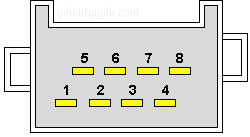 8 pin Volvo truck DLC diagnostic connector layout