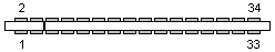 34 pin male EDGE connector layout