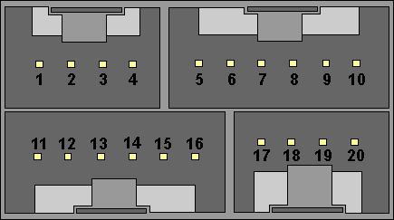 20 pin GM old proprietary connector layout