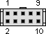 10 pin IDC female connector layout
