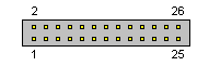 26 pin IDC male connector layout