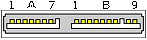 16 pin (7+9) SATA micro connector drawing