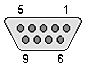 9 pin D-SUB female connector drawing