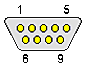 9 pin D-SUB male connector drawing