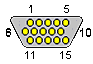 15 pin highdensity D-SUB male connector drawing