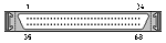 68 pin hi-density D-SUB male connector drawing