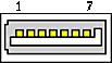 7 pin Serial ATA motherboard internal connector drawing