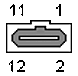 12 pin SNES A/V female proprietary connector drawing