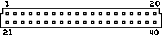 40 pin Toshiba proprietary connector drawing