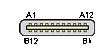 24 pin USB-C receptacle connector drawing