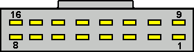 16 pin 2x8 unspecified proprietary connector view and layout