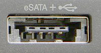 13 pin eSATA USB hybrid (EUHP) photo and diagram