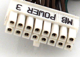 16 pin Dell dimension PSU connector photo and diagram