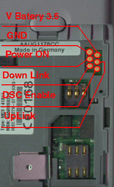 6 pin Motorola T192 cell phone proprietary photo and diagram
